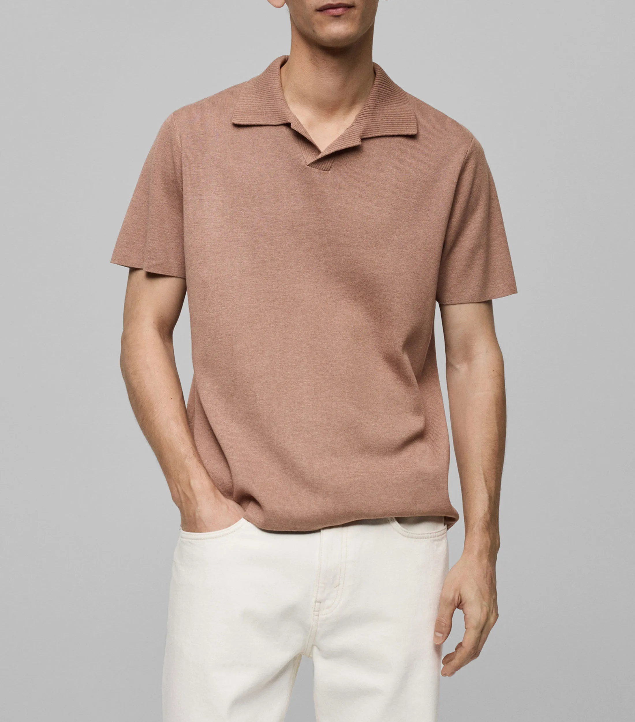Mango Playera tipo Polo manga corta Hombre