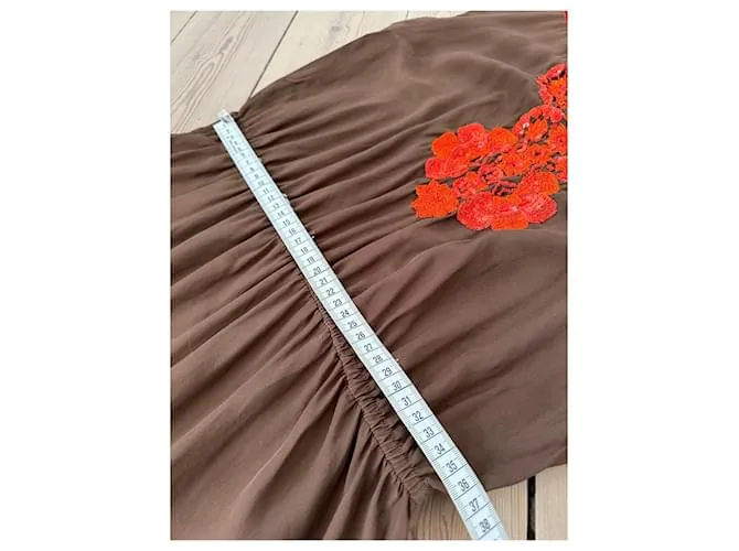Milly Vestidos Castaño Naranja 