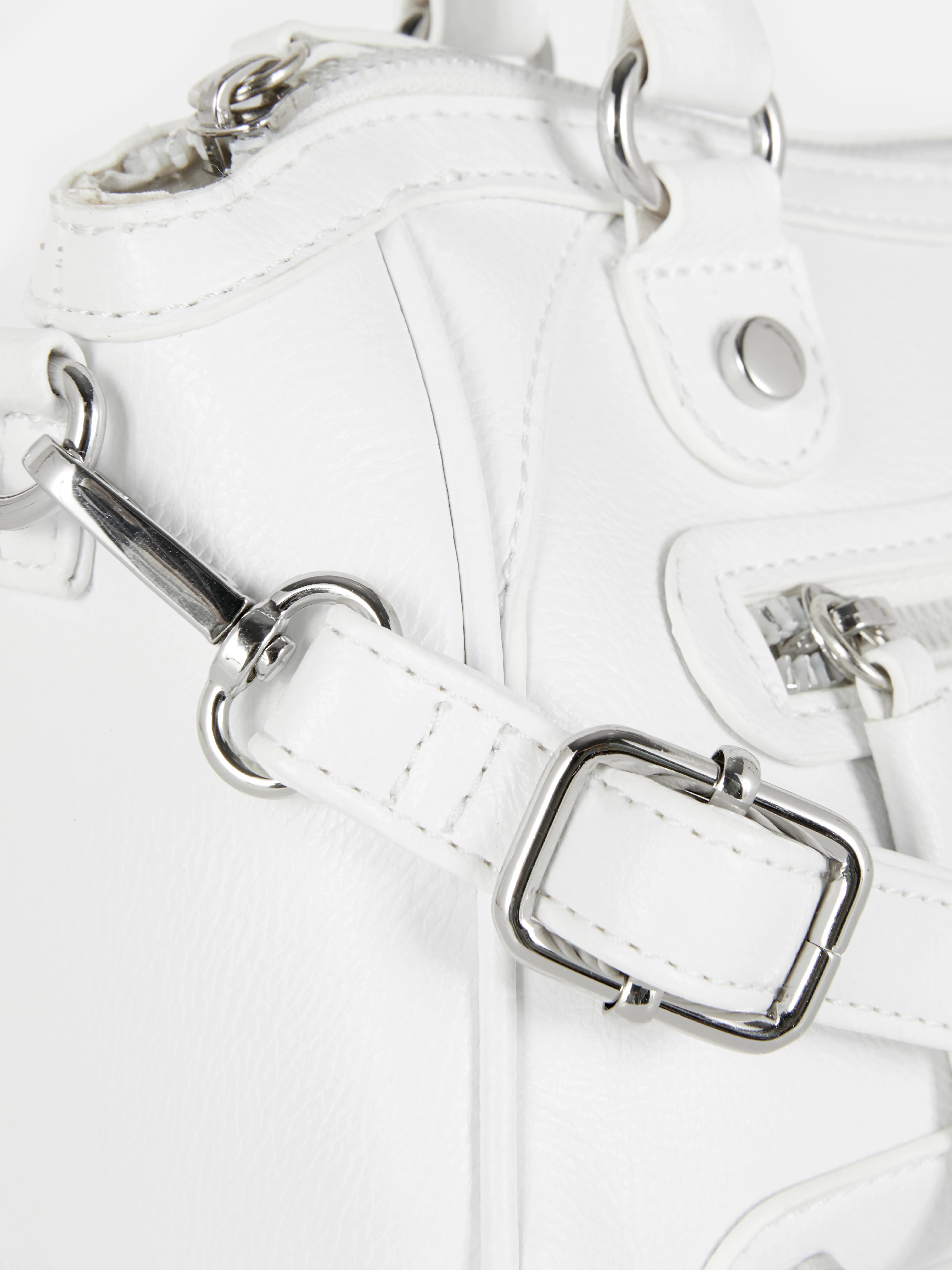 Minibolso tote de piel sintética