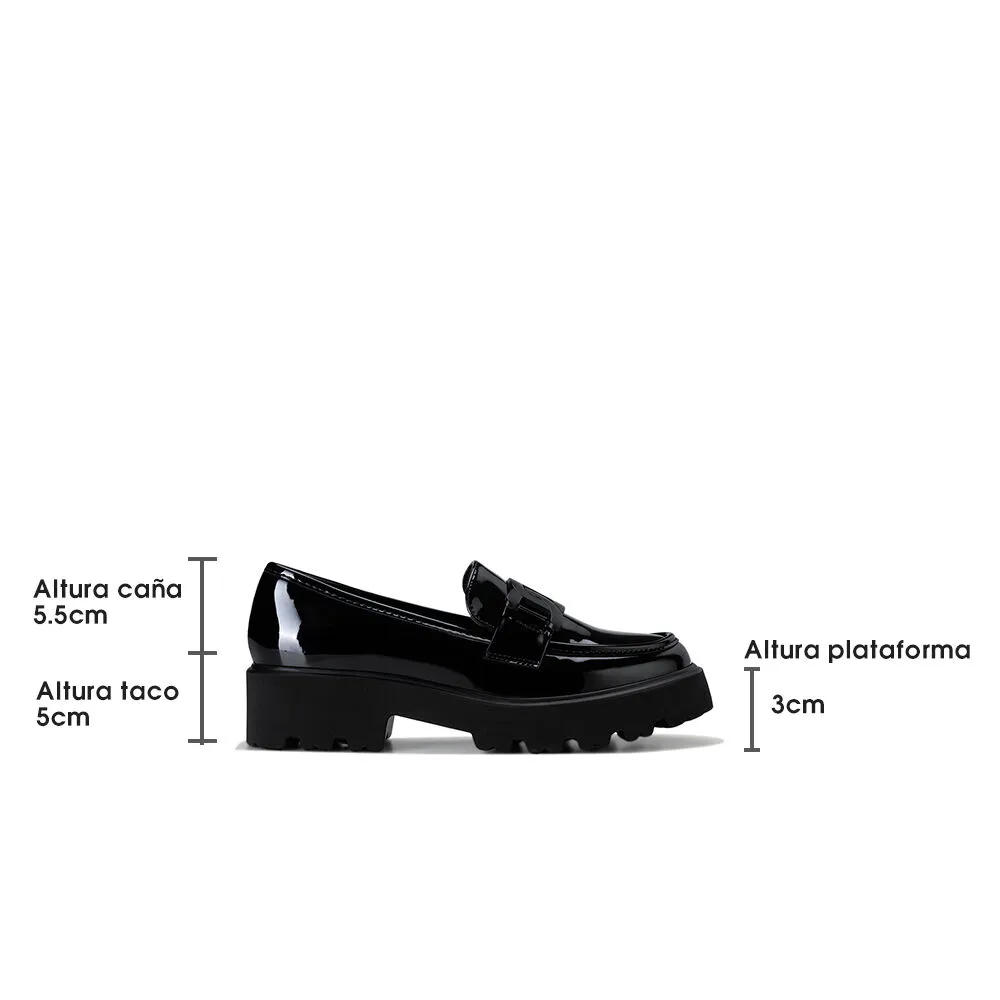 Mocasín Plataforma Negro Casual Qiu288 Weide