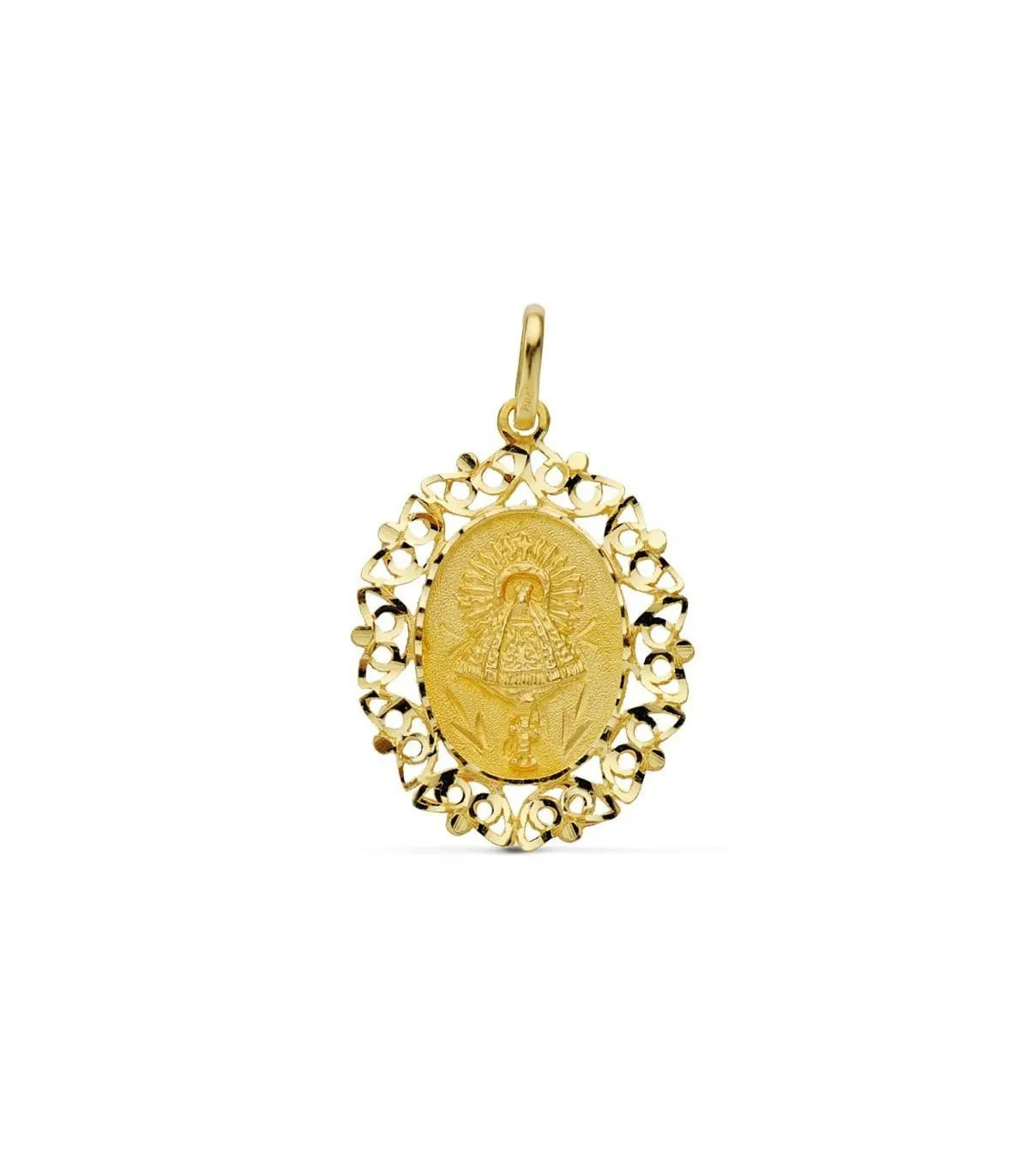 Médaille Vierge du Pilar 18K  27mm