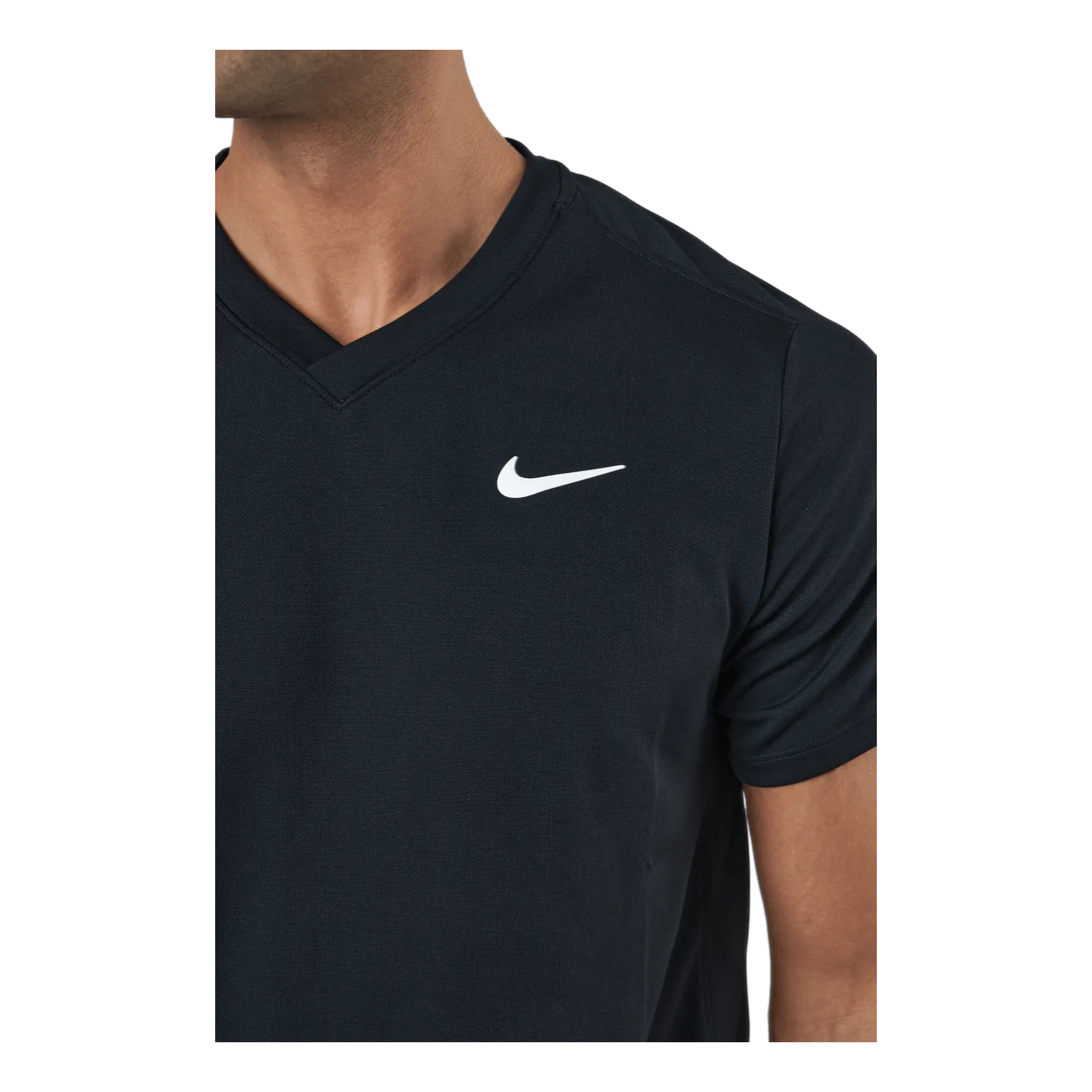 NIKE NIKECOURT DRIFIT VICTORY MEN'S TENNIS TOP BLACK/BLACK/WHITE
