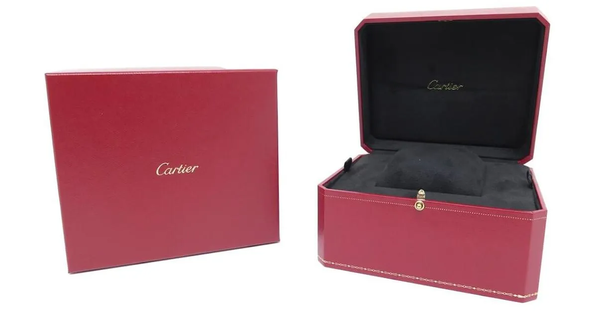 NUEVA CAJA CARTIER PARA RELOJES CON COMPARTIMENTO PARA JOYAS CRCO000497 CAJA DE RELOJ Roja 