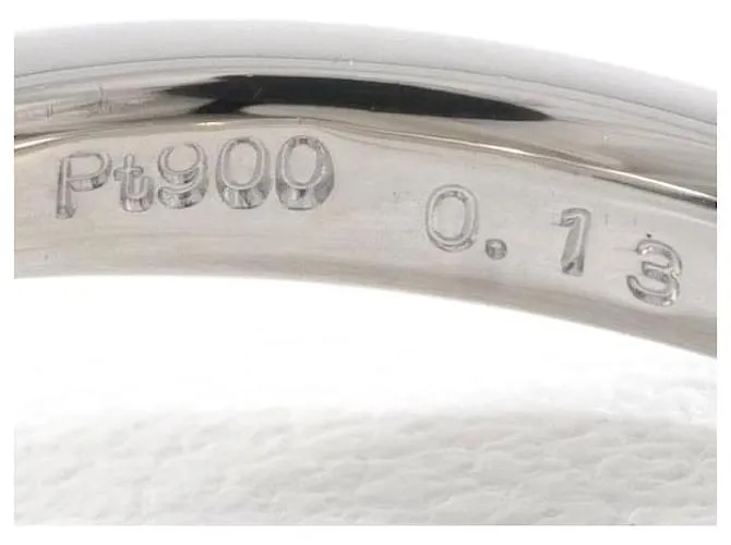 Otras joyas & Other Stories Anillo de platino PT900 con perla de 12 mm y diamante de 0.13 ct en excelente estado Plata 