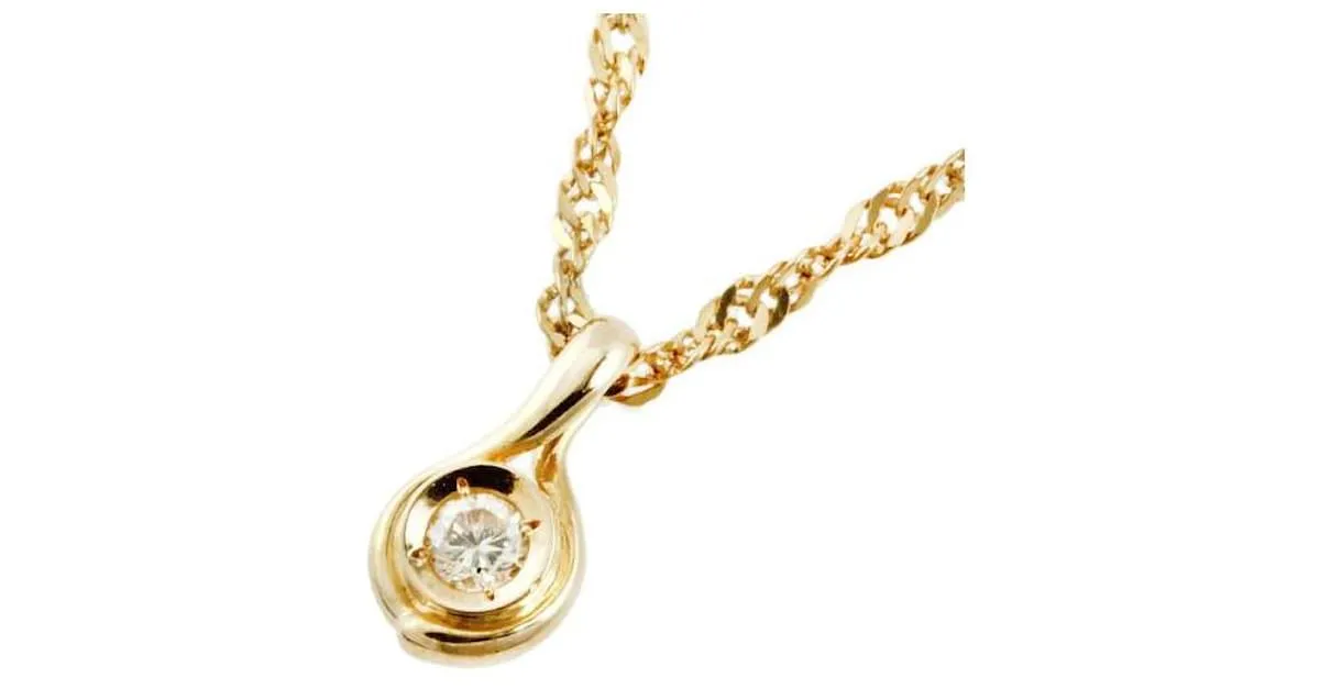 Otras joyas & Other Stories Collar sin marca de giro simple con un solo 0.27ct Diamante en K22YG&K18YG Gold para mujer e