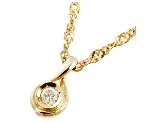 Otras joyas & Other Stories Collar sin marca de giro simple con un solo 0.27ct Diamante en K22YG&K18YG Gold para mujer e