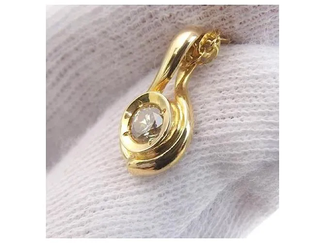 Otras joyas & Other Stories Collar sin marca de giro simple con un solo 0.27ct Diamante en K22YG&K18YG Gold para mujer e