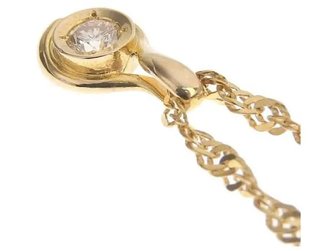 Otras joyas & Other Stories Collar sin marca de giro simple con un solo 0.27ct Diamante en K22YG&K18YG Gold para mujer e