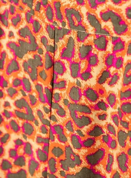 Pantalon Vila Viluni Animal Print Naranja