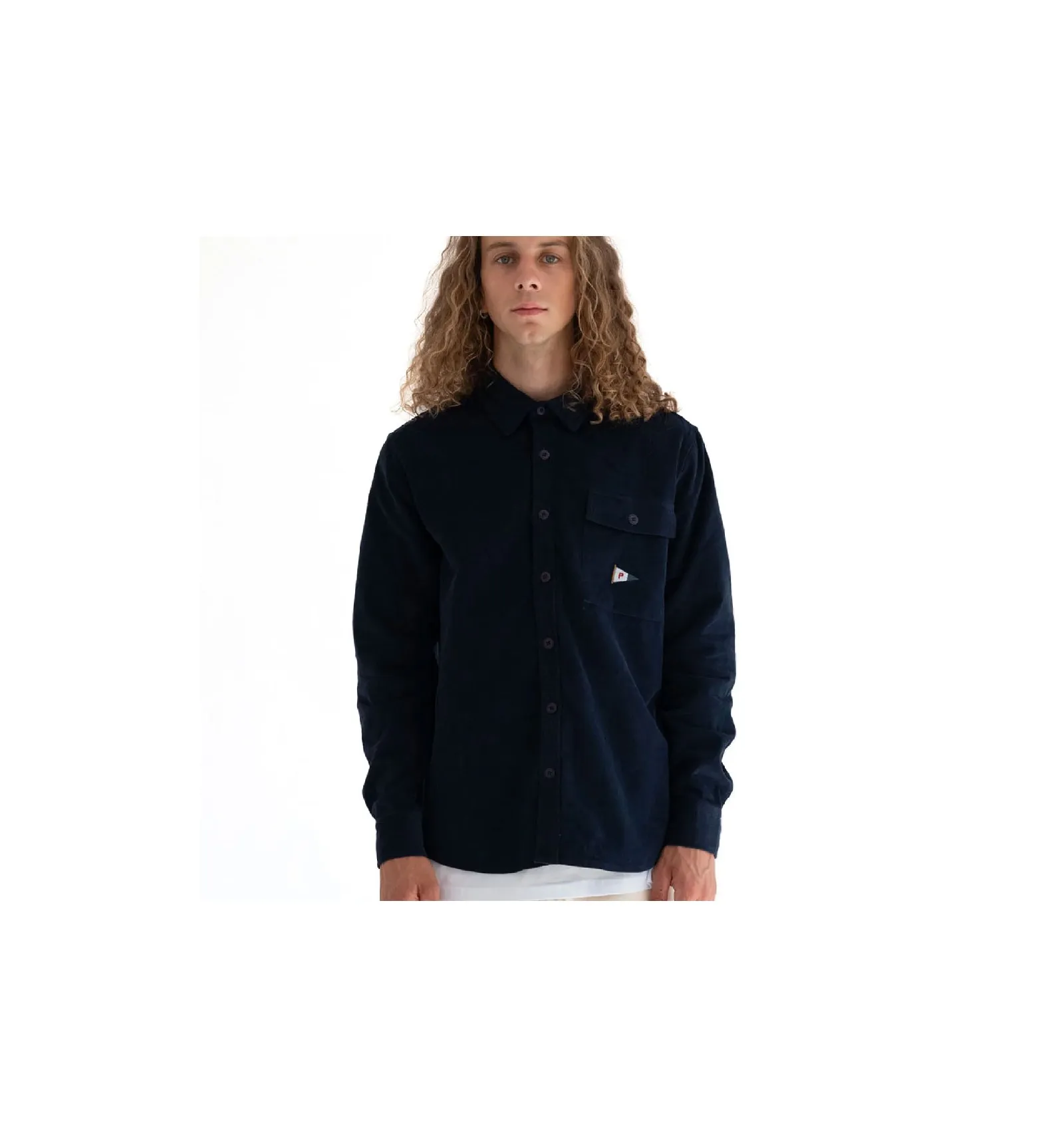 PARLEZ SARGASSE CORD SHIRT NAVY