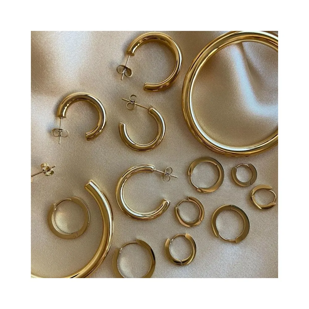 Pendientes Kinsasa 25mm Oro (Par)
