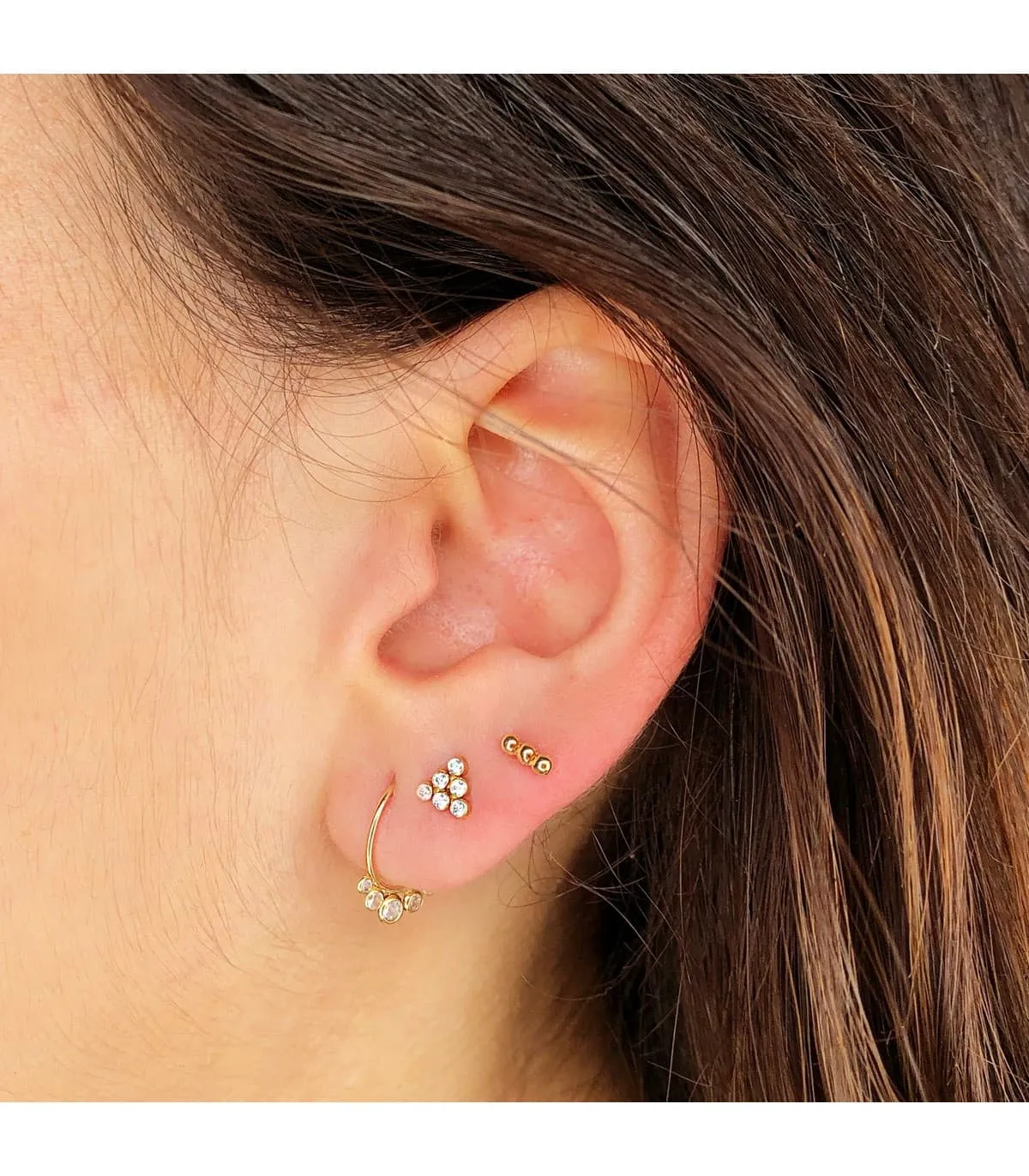 Piercing mini billes Or Jaune 18K