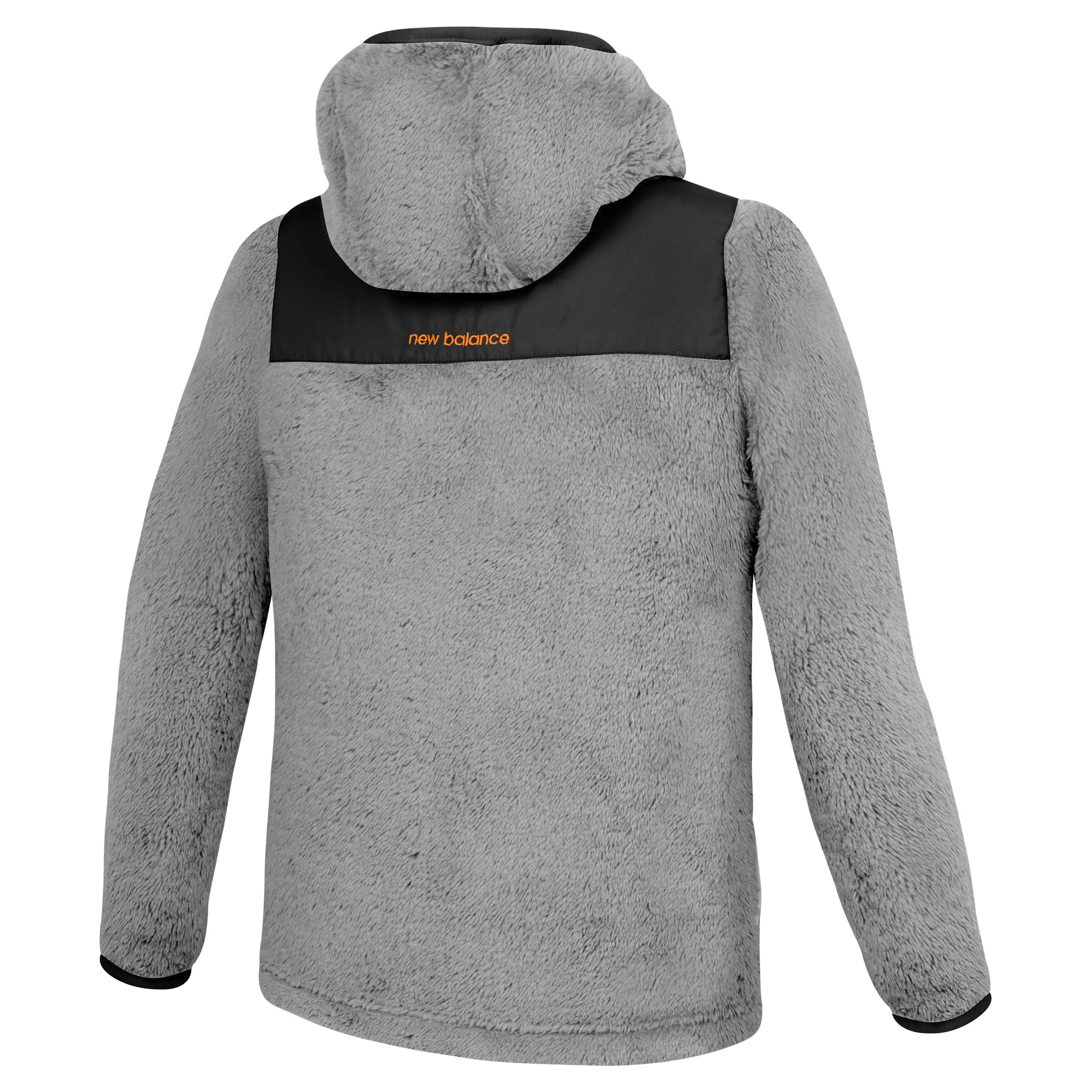 Polerón Polar Niño New Balance Essentials Stacked Logo Full Zip Hoodie Gris