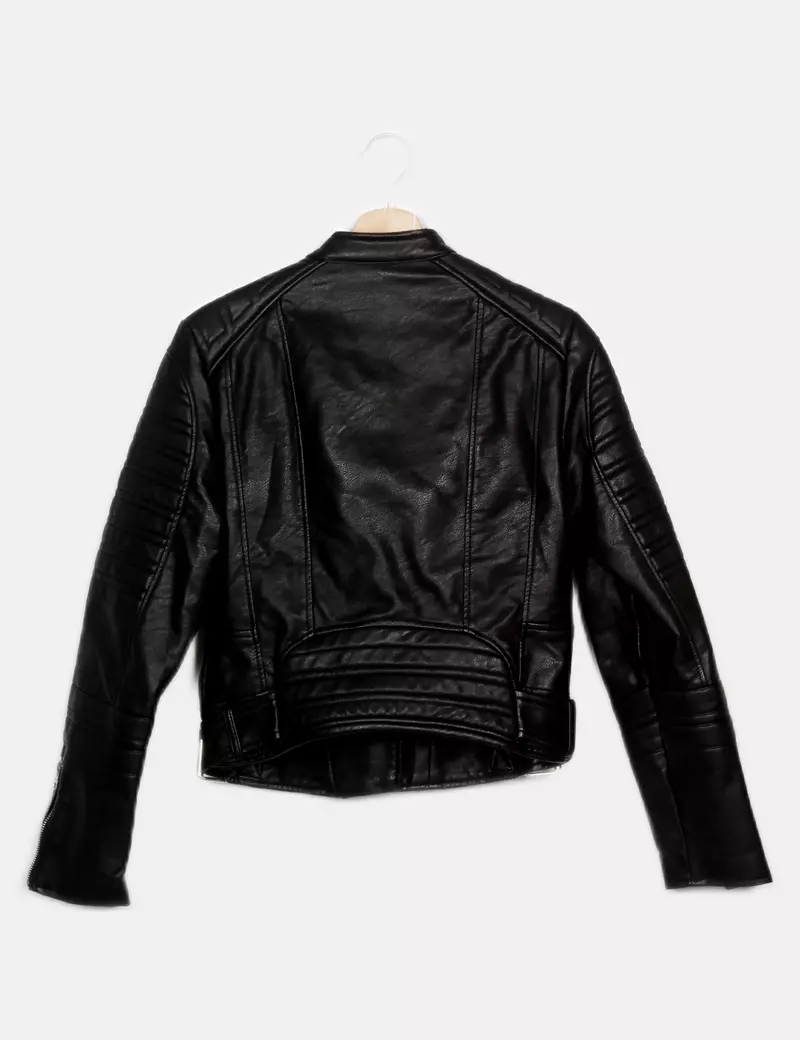 Pull&Bear Chaqueta biker Polipiel