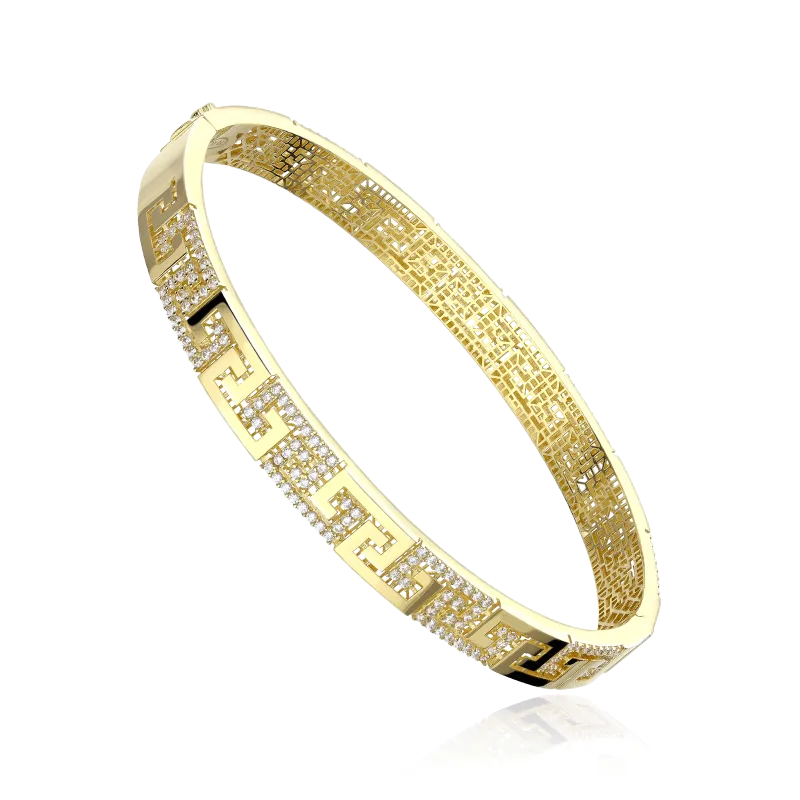 Pulsera Rígida Oro 18k "Cracia"