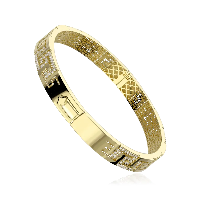 Pulsera Rígida Oro 18k "Cracia"