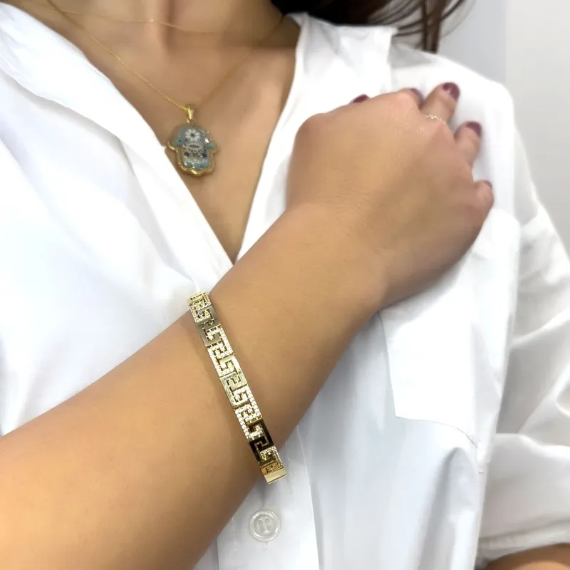 Pulsera Rígida Oro 18k "Cracia"