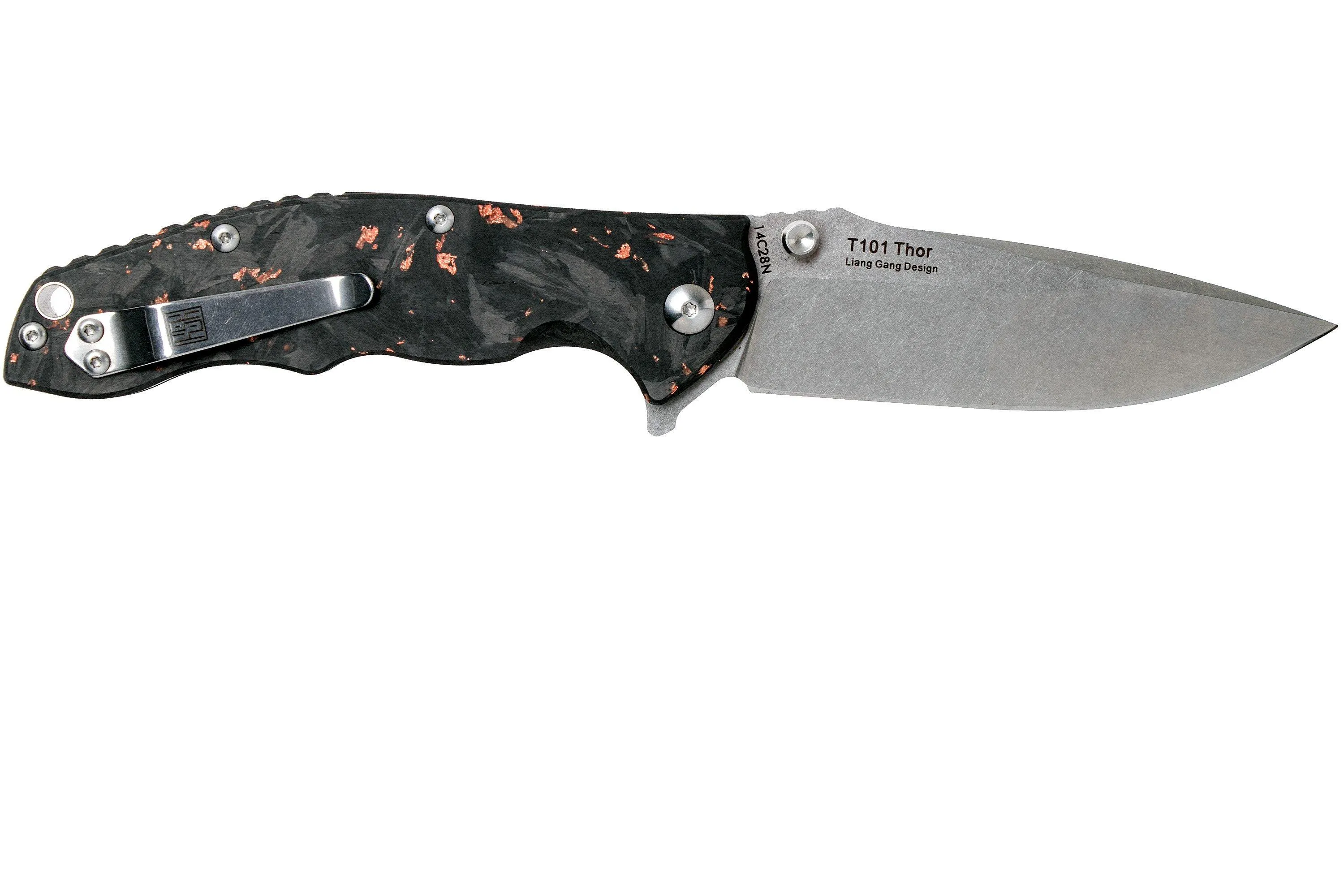 Real Steel T101 Thor Copper carbonfiber 7525, Knivesandtools Exclusivo