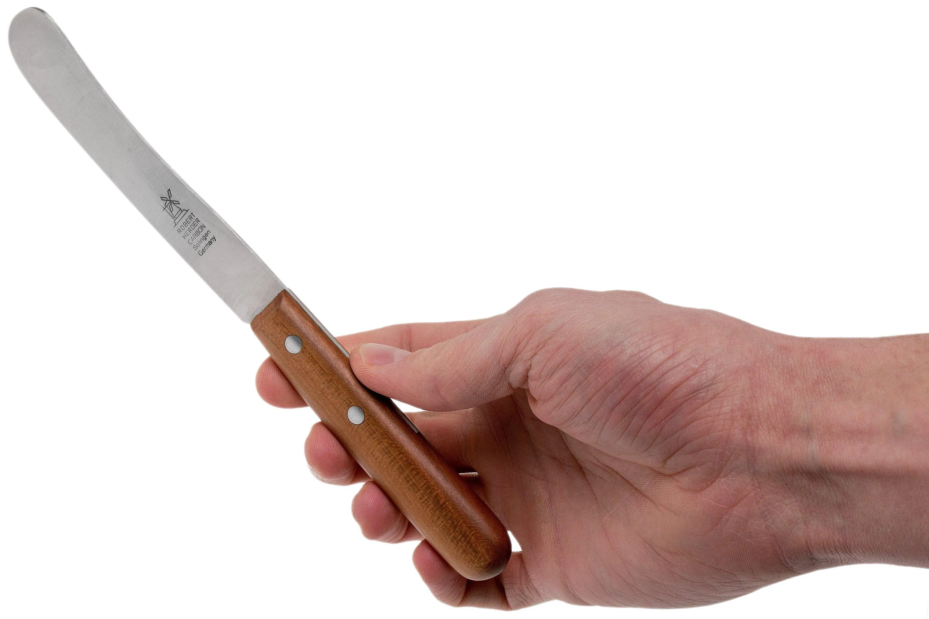Robert Herder Buckels juego de 4 cuchillos de desayuno, madera de ciruelo, carbón