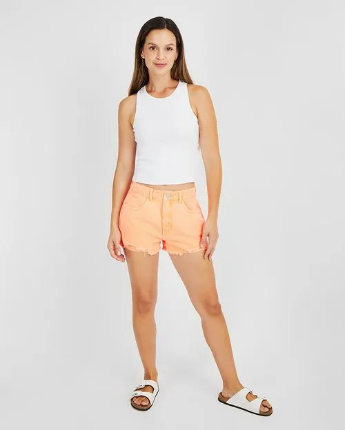 Short Mujer Litta Naranja Neón