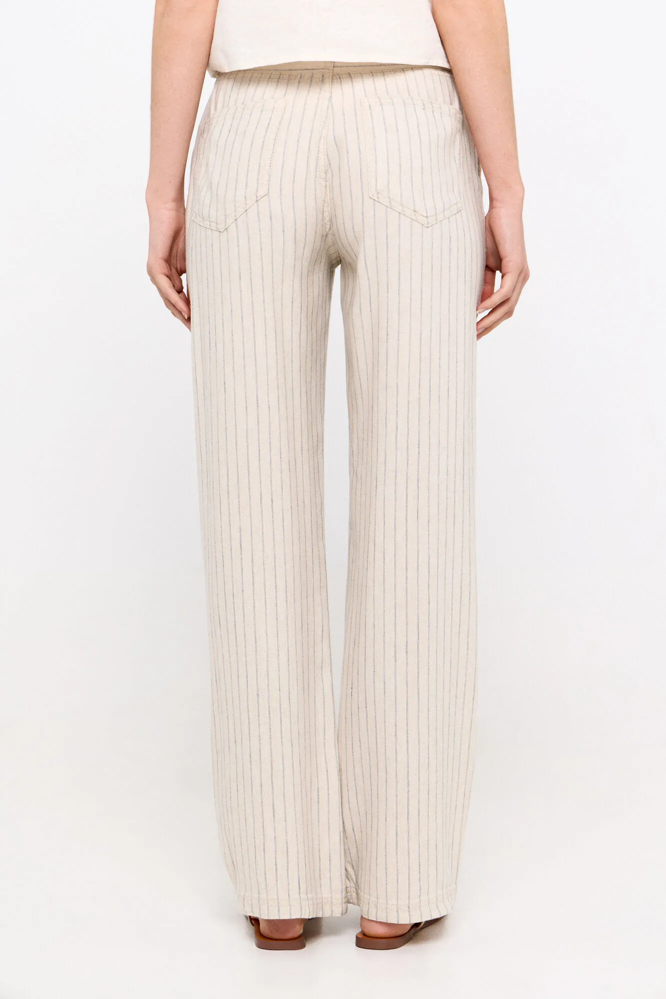 Soft striped trousers