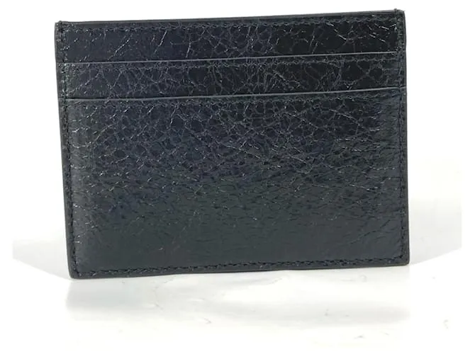 Tarjetero de cuero negro Balenciaga 