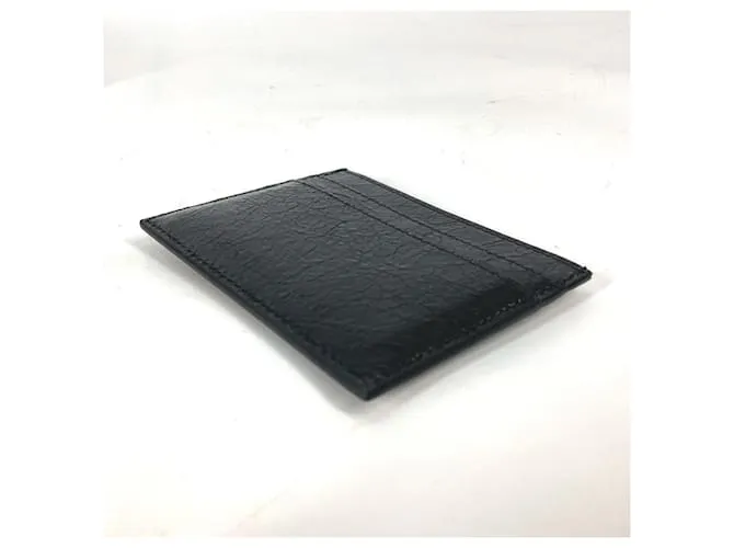 Tarjetero de cuero negro Balenciaga 