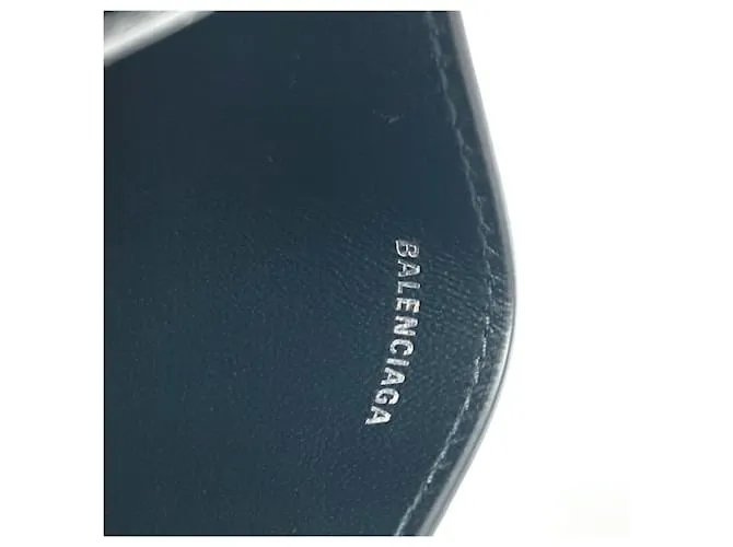Tarjetero de cuero negro Balenciaga 