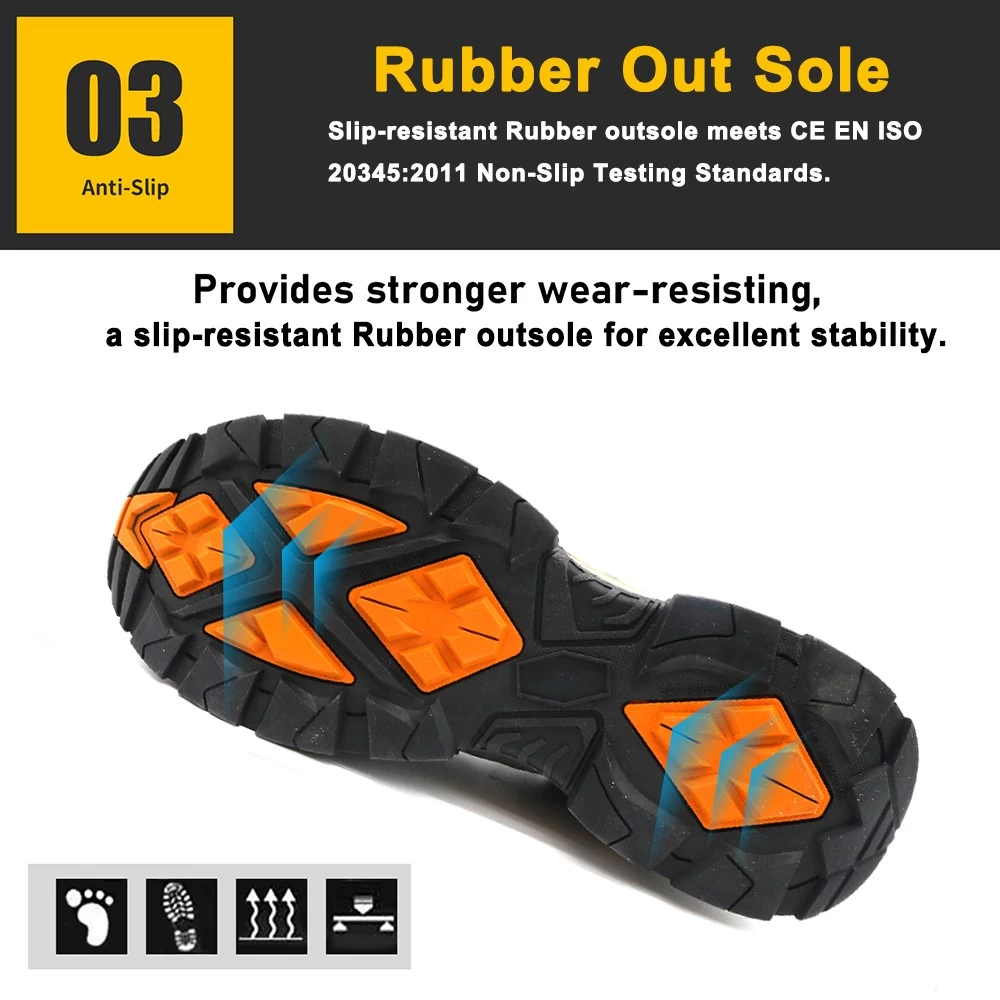TM284L Zapatos con punta compuesta antideslizantes resistentes al ácido y al aceite, seguridad impermeable