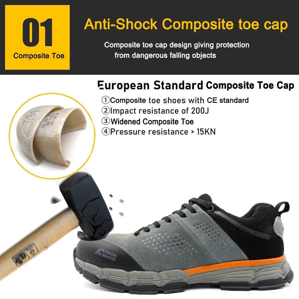 TM284L Zapatos con punta compuesta antideslizantes resistentes al ácido y al aceite, seguridad impermeable