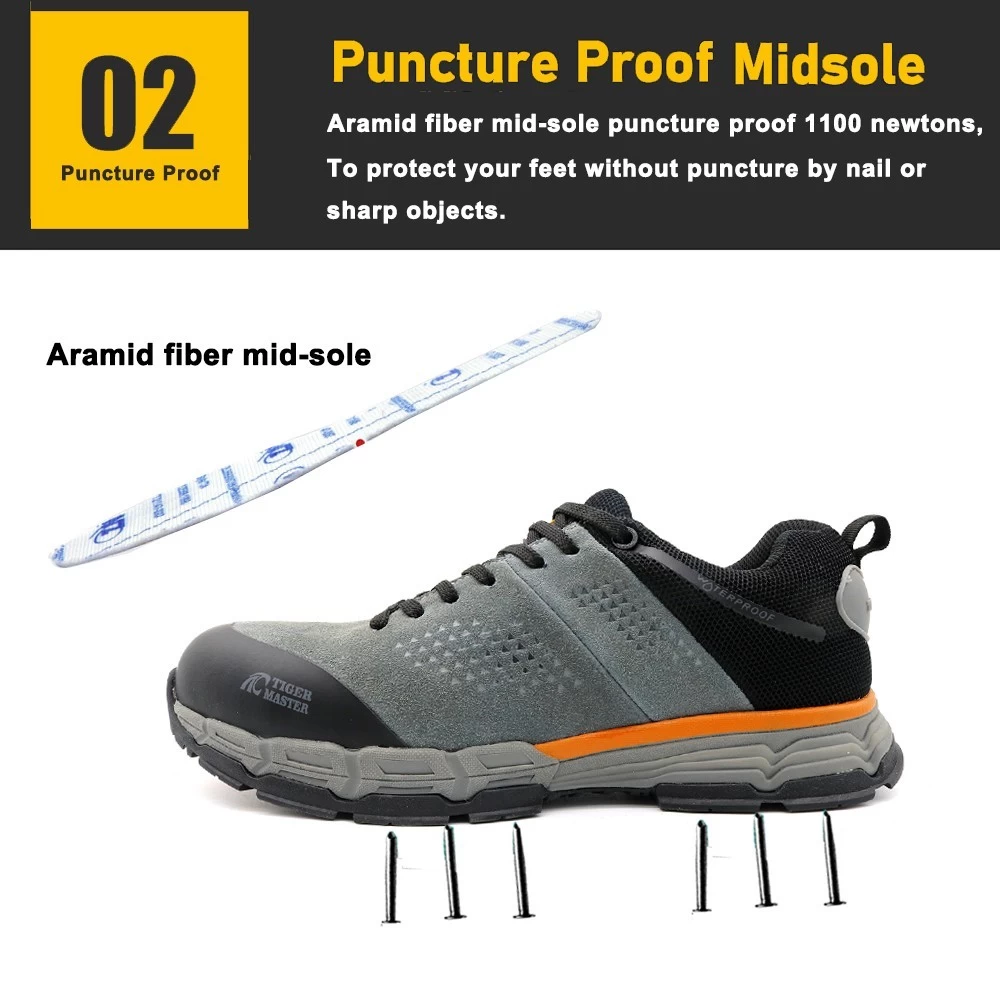 TM284L Zapatos con punta compuesta antideslizantes resistentes al ácido y al aceite, seguridad impermeable
