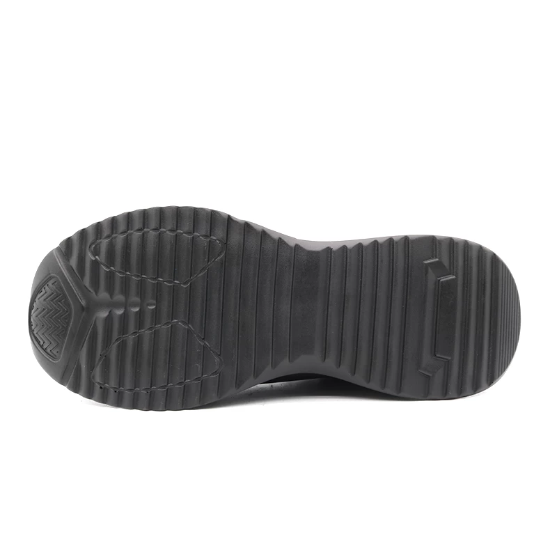 TM3083 Zapatos de seguridad deportivos negros antipinchazos a la moda con punta de acero para hombres de peso ligero
