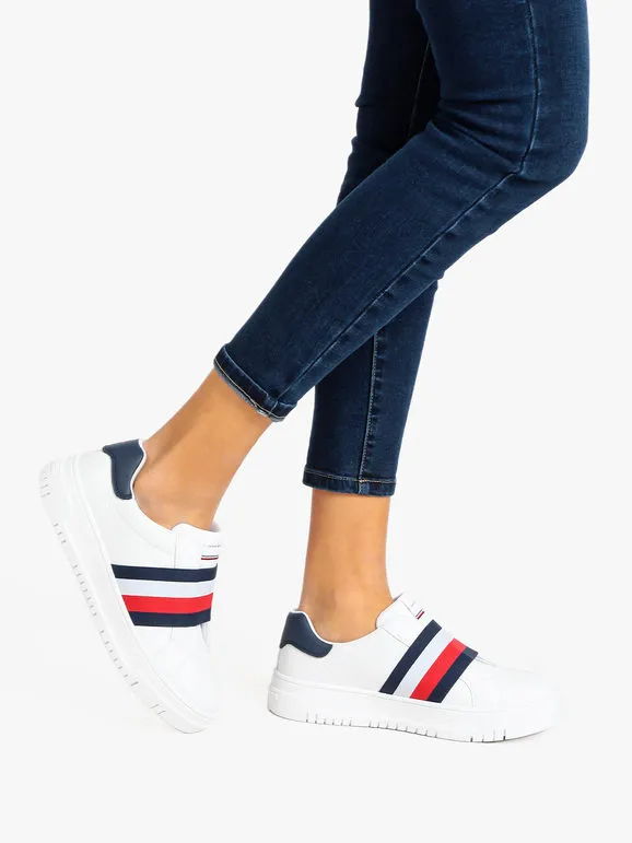TOMMY HILFIGER ELASTIC STRIPES LOW CUT  ZAPATILLAS SLIPON DE MUJER