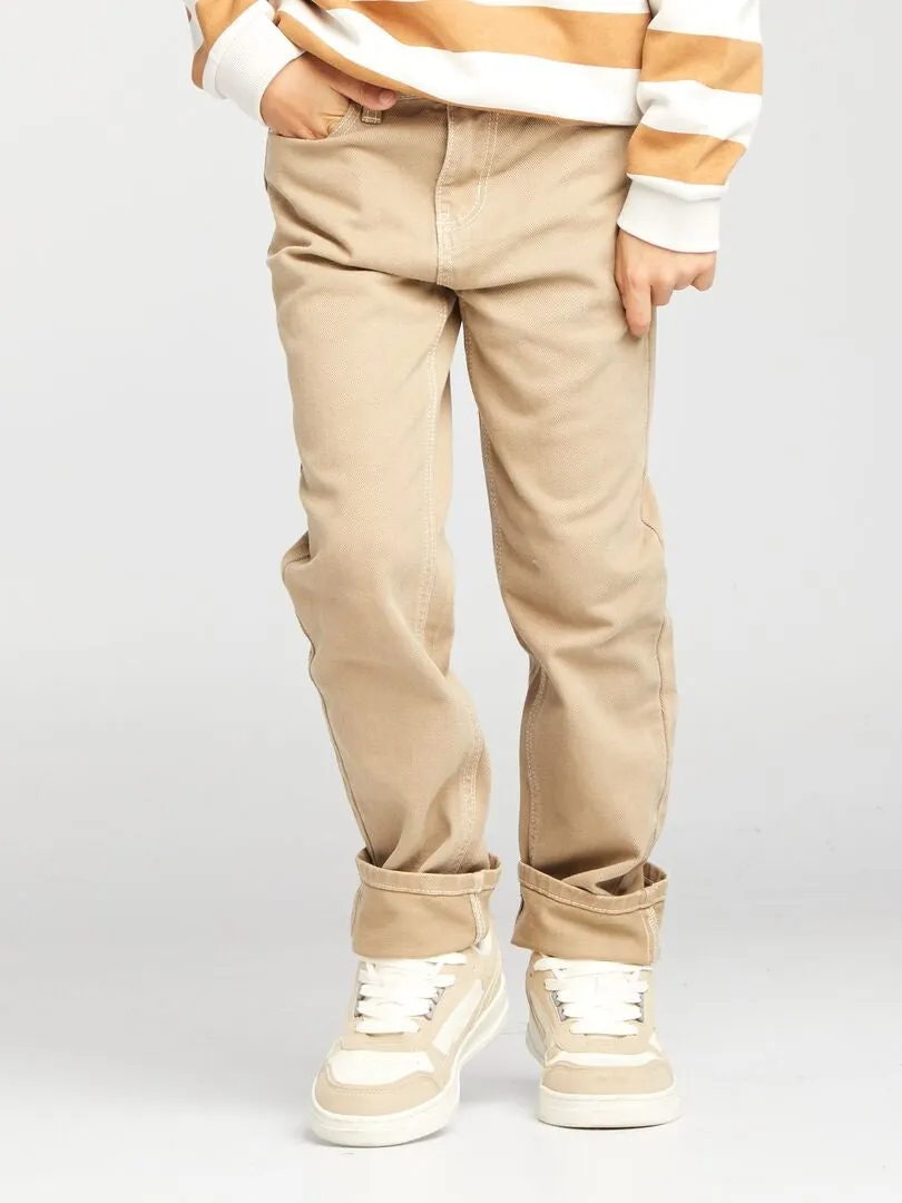 VAQUERO RECTO LISO  BEIGE
