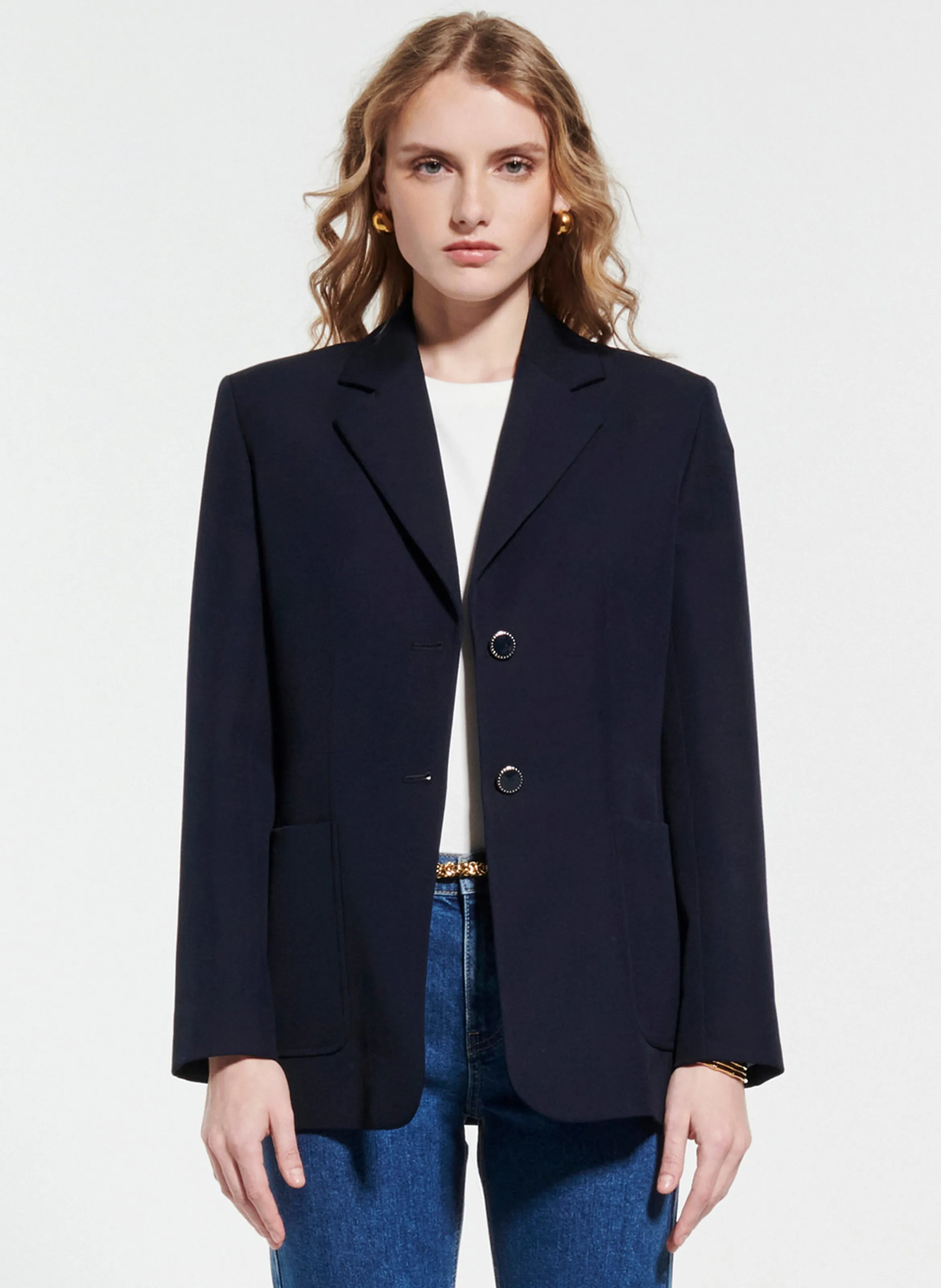 VASSILI  CHAQUETA SASTRE AJUSTADA EN AZUL