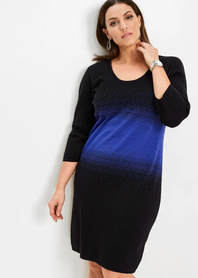 VESTIDO DE PUNTO AZUL ZAFIRONEGRO