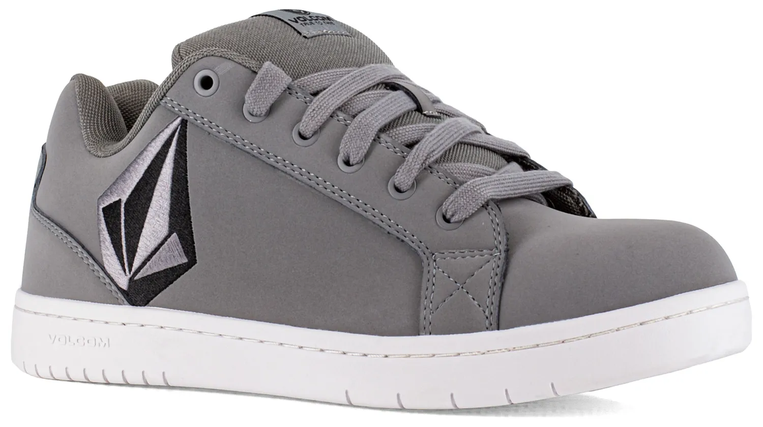 VOLCOM Zapato de trabajo estilo patinaje antideslizante, EH, con puntera de material compuesto, gris/negro, de hombre Stone Volc