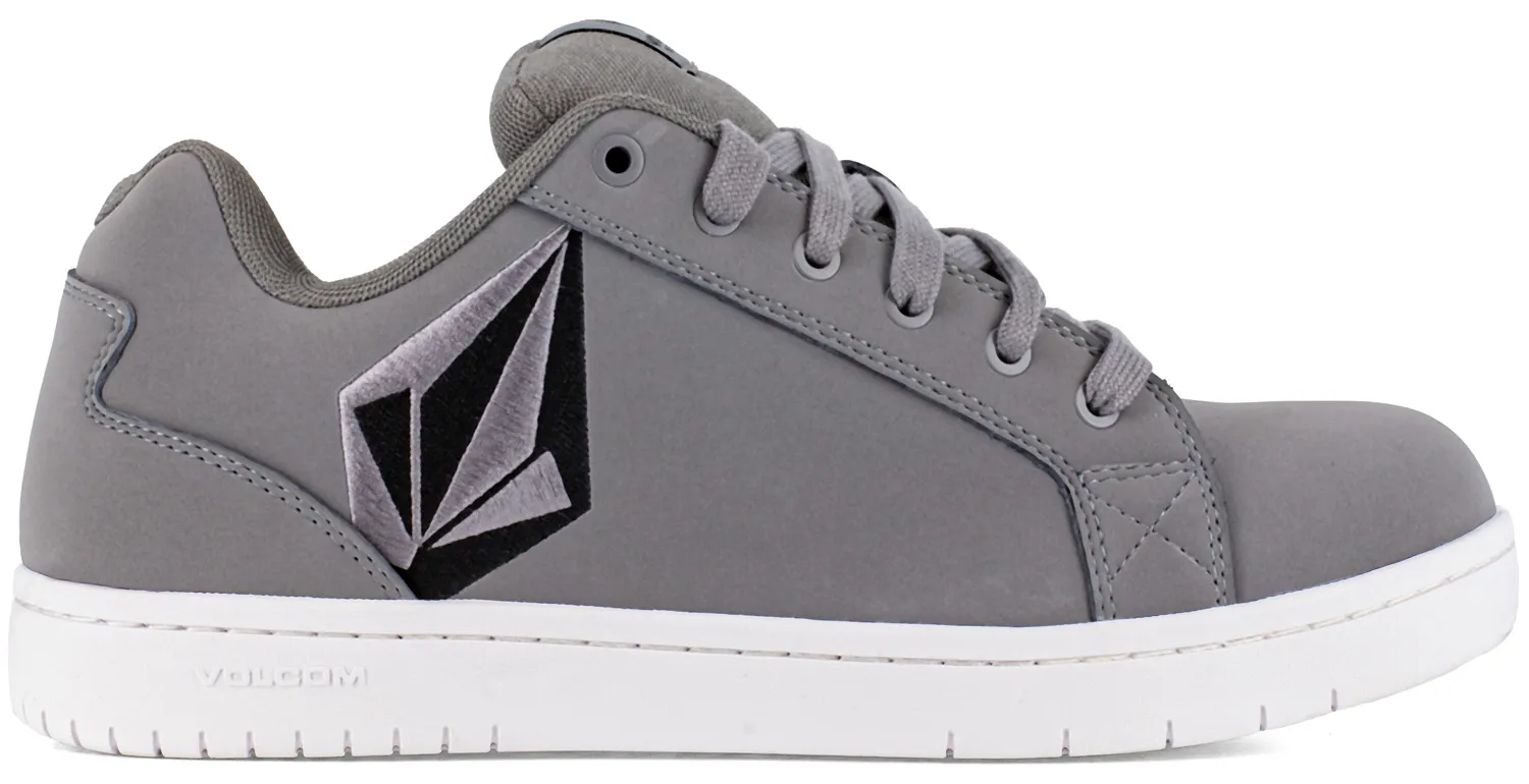 VOLCOM Zapato de trabajo estilo patinaje antideslizante, EH, con puntera de material compuesto, gris/negro, de hombre Stone Volc