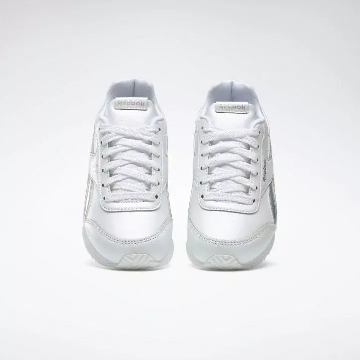 Zapatillas deportivas Reebok blancas con franjas metalizadas royal  classic jogger