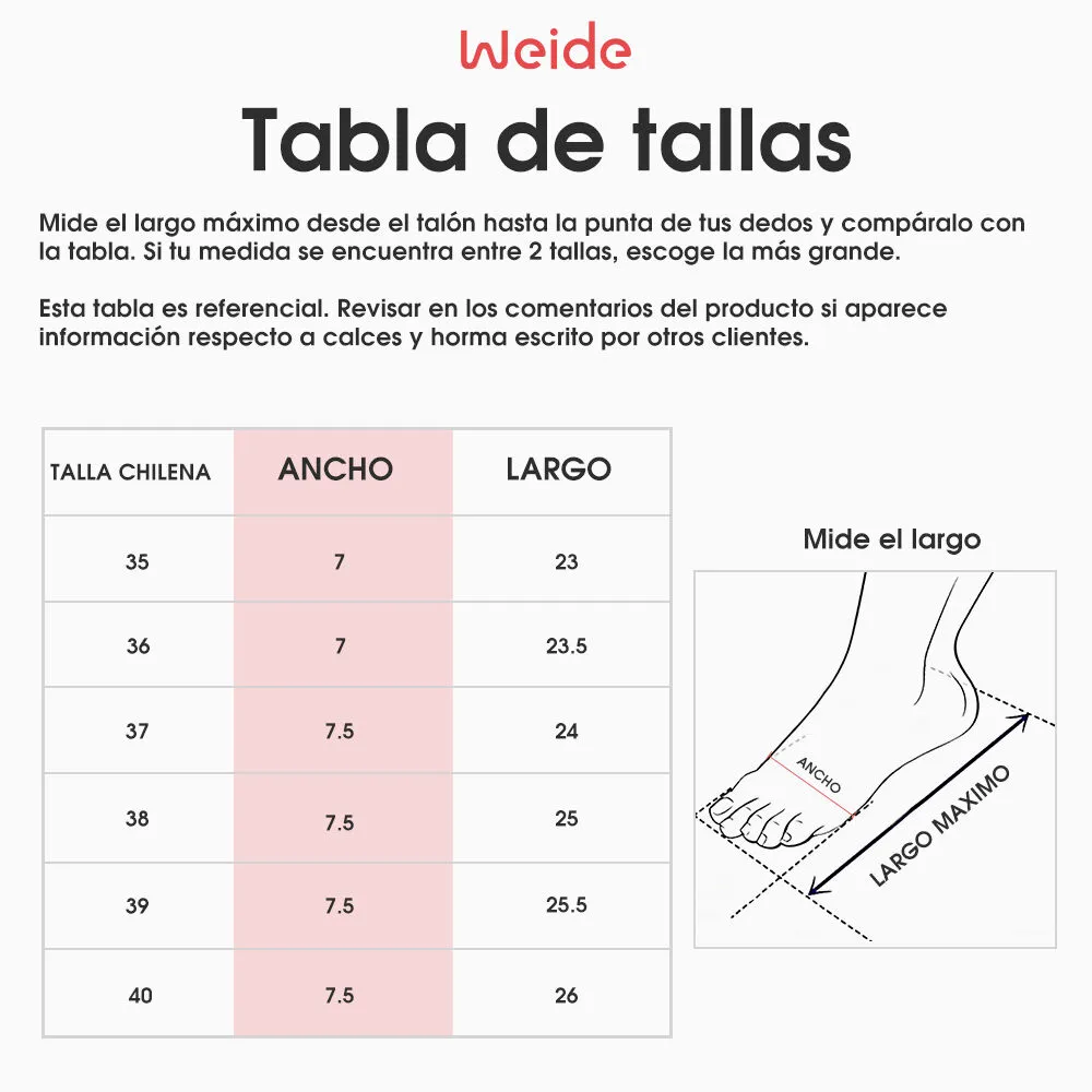 Zapato Mujer Gloria Negro Weide